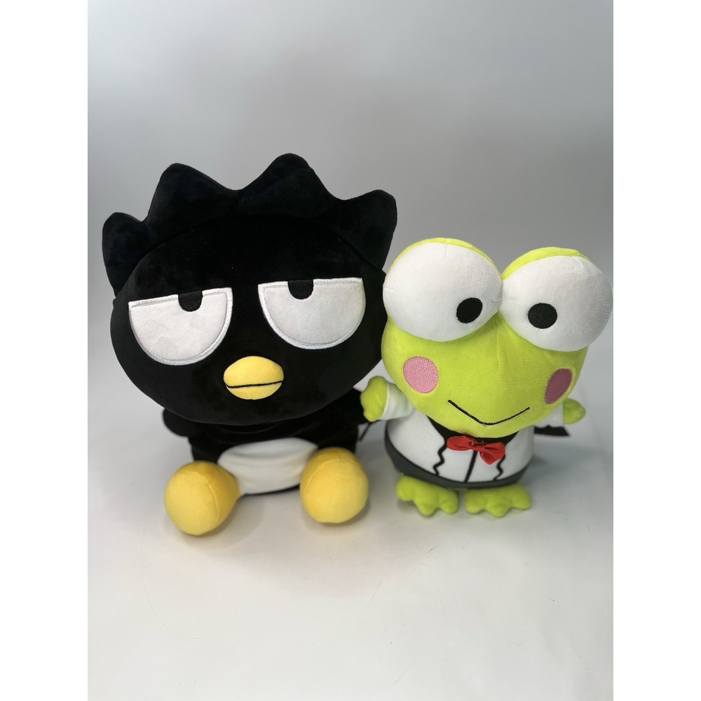 Sanrio 12" Badtz Maru And 10" Keroppi Plush Hello Kitty Friends Used Stuffie